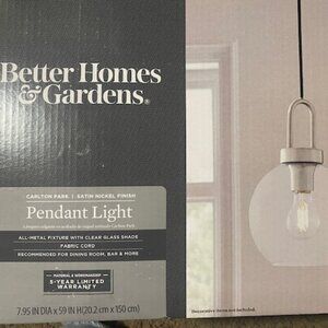 Better Homes&Gardens Sliver Pendant Glass Light